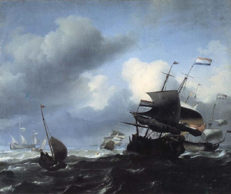 Ludolf Backhuysen Seascape with Ships